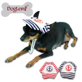 Sailor Fashion Dog Pet Dog Cat Cotton Hat Gorra de béisbol de la raya de béisbol con agujeros para los oídos